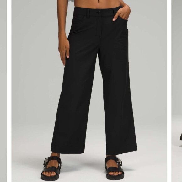 Lululemon City Sleek 5 Pocket Wide-Leg High Rise 7/8 Length Pant Women's Size 32 - Picture 2 of 10